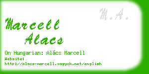 marcell alacs business card