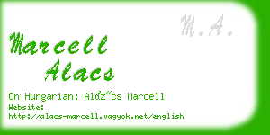 marcell alacs business card